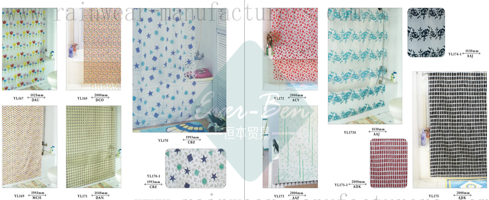 89 China mildew resistant shower curtain supplier